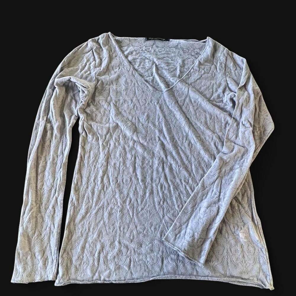 American Vintage Women's Grey and Purple Blouse